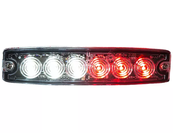 8892207 - Ultra Thin 5 Inch Clear/Red LED Strobe Light