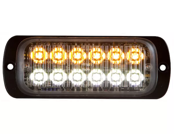 8892602 - Thin Dual Row 4.5 Inch Amber/Clear LED Strobe Light