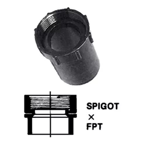 ABS Exterior Spigot Adapter 1-1/2In