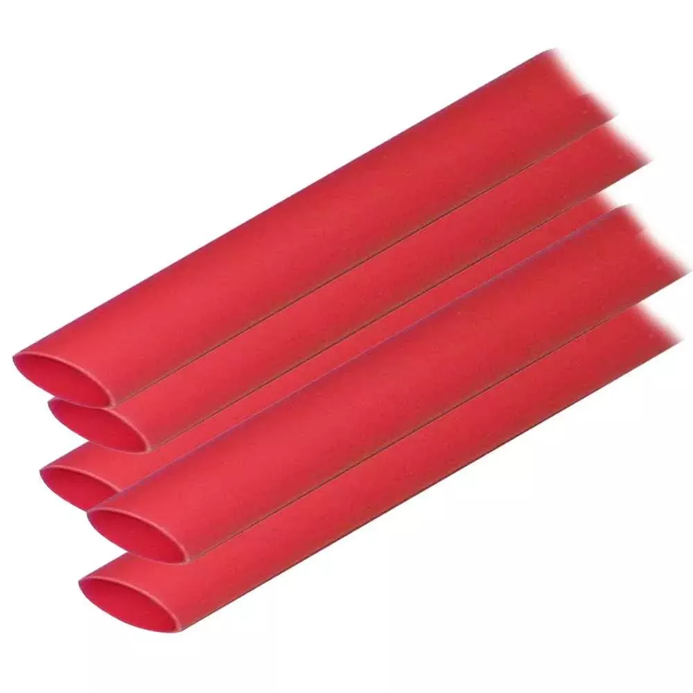 Adhesive Lined Heat Shrink Tubing (ALT) – 1/2 ” x 12 ” – 5-Pack – Red