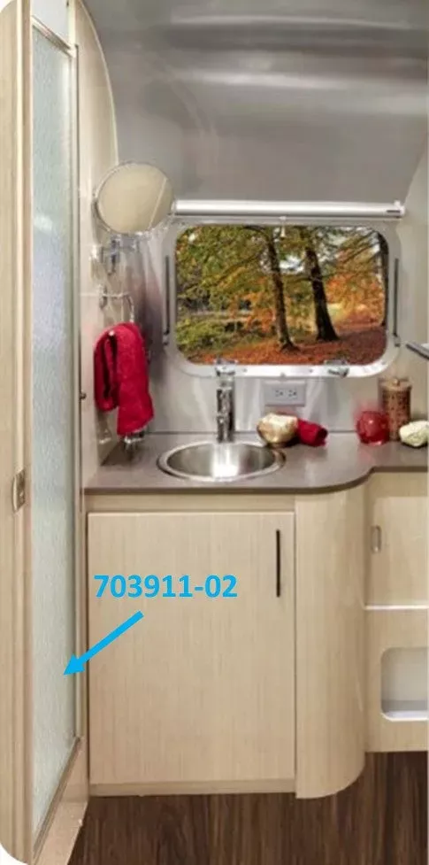 Airstream 22 ” x 65 ” Shower Door, Brushed Nickel – 703911-02