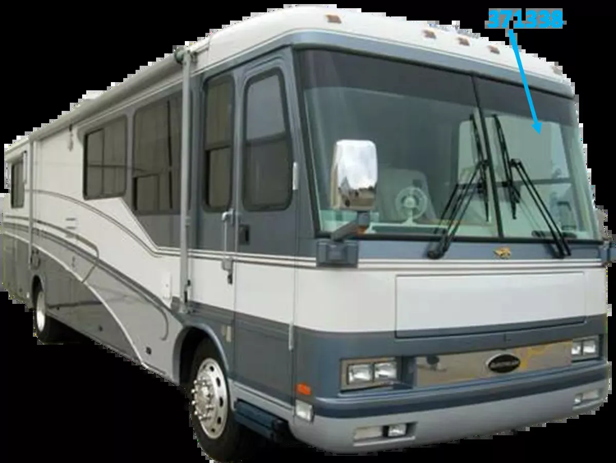 Airstream Cutter Motorhome Bus Prototype Windshield, Roadside – 371338