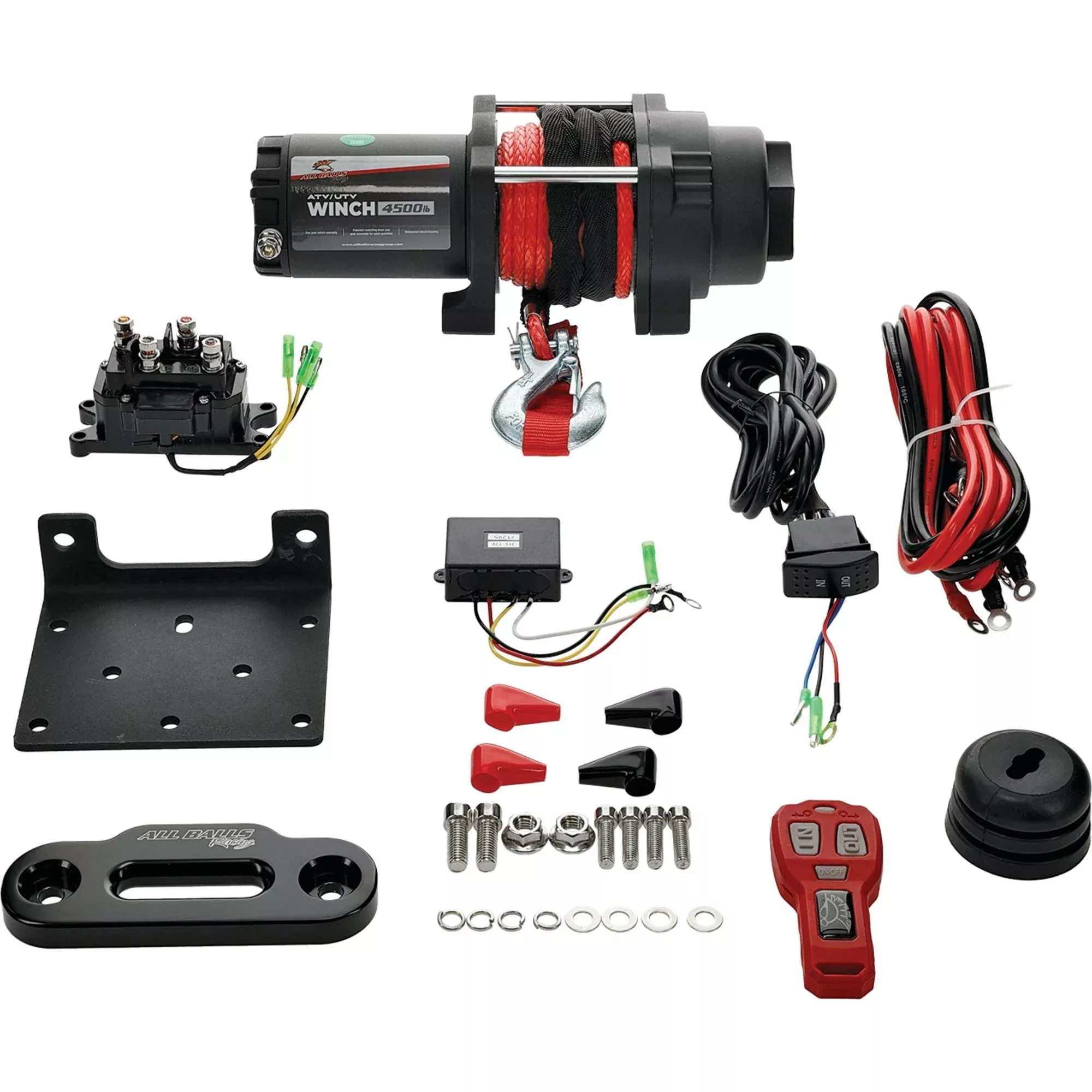 ALL BALLS 4500LB SYNTHETIC ROPE WINCH - 431-01026