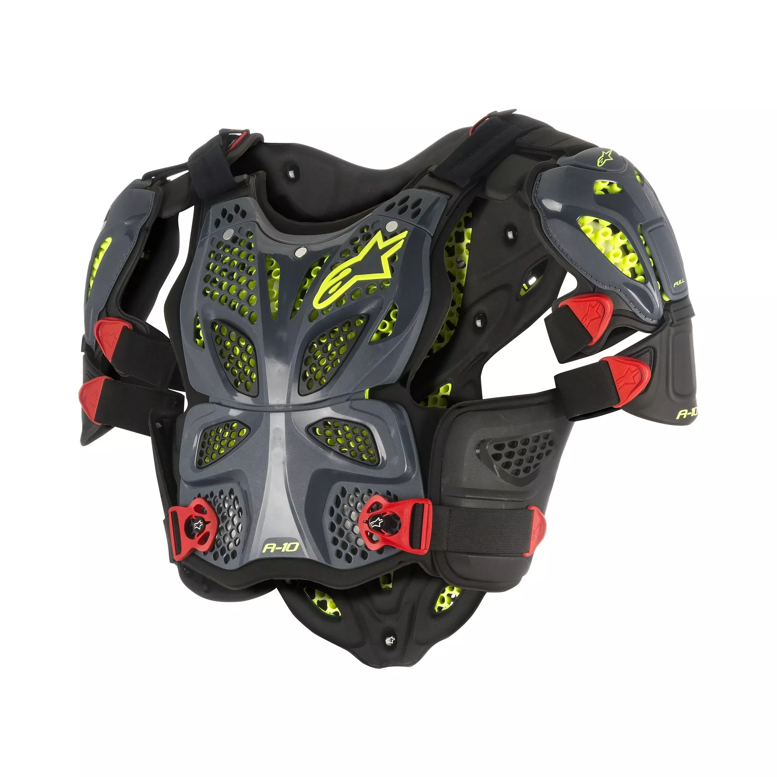 ALPINESTARS A-10 FULL CHEST PROTECTOR ANTHRACITE/RED MD/LG - 482-62205