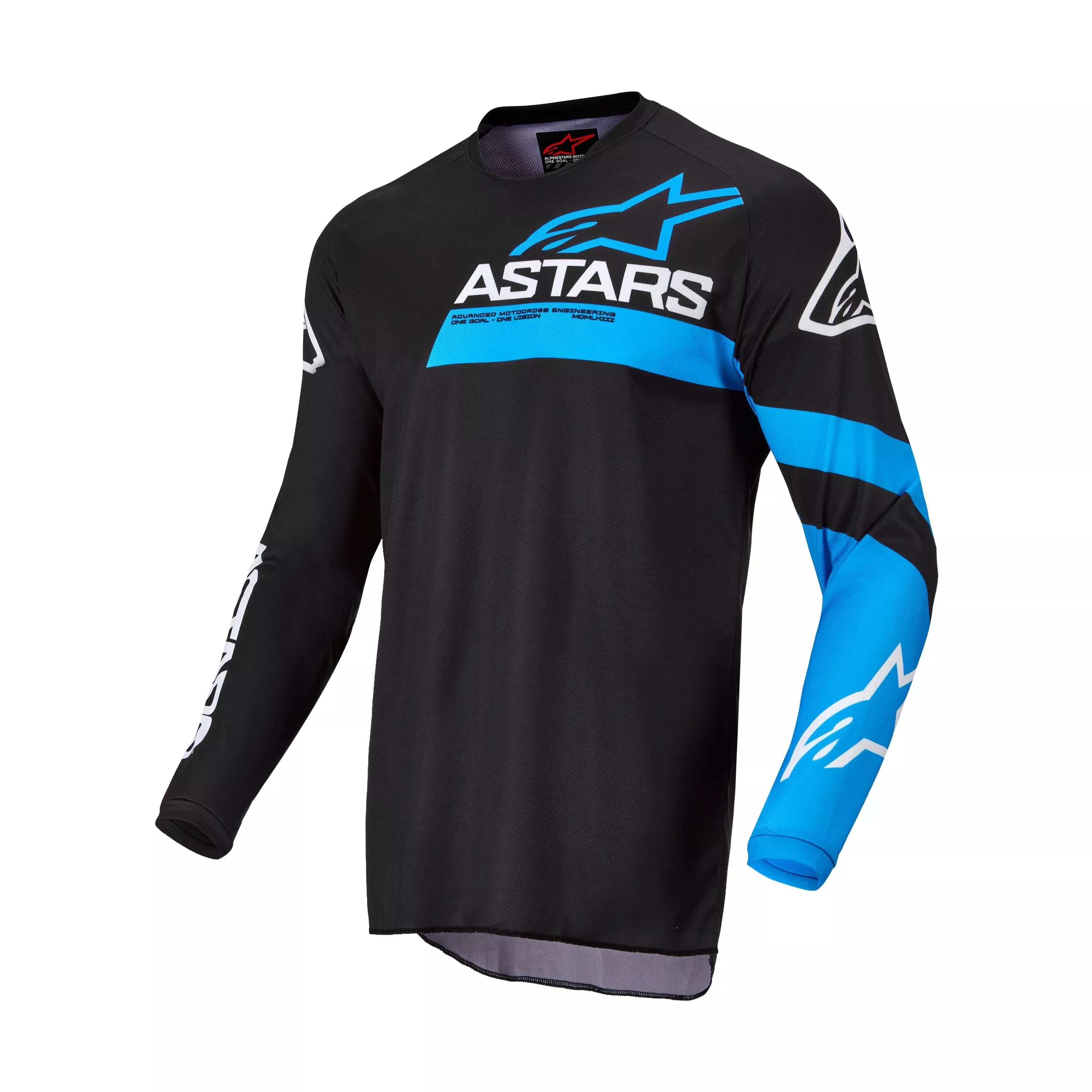 ALPINESTARS FLUID CHASER JERSEY BLACK/BLUE NEON XL - 482-9744X
