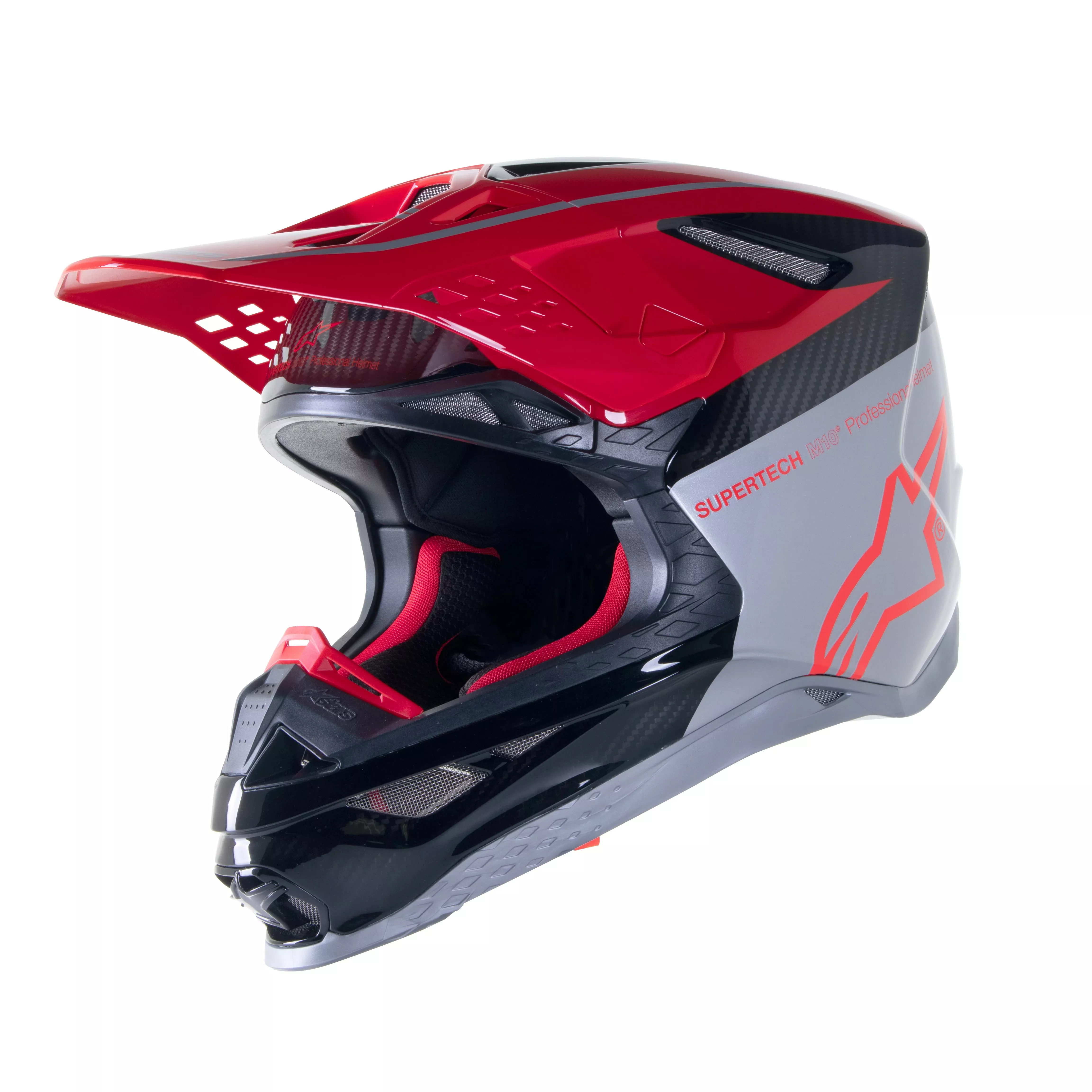 ALPINESTARS S-M10 HELMET ACUMEN LE RED FLAKE/BLACK/SILVER XL - 482-9020X