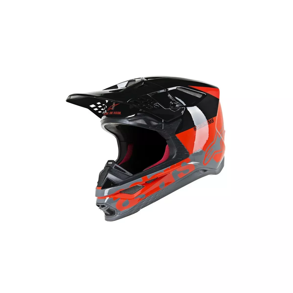 ALPINESTARS S.TECH S-M8 RADIUM HELMET RED/BLACK/GREY 2X - 482-91162X