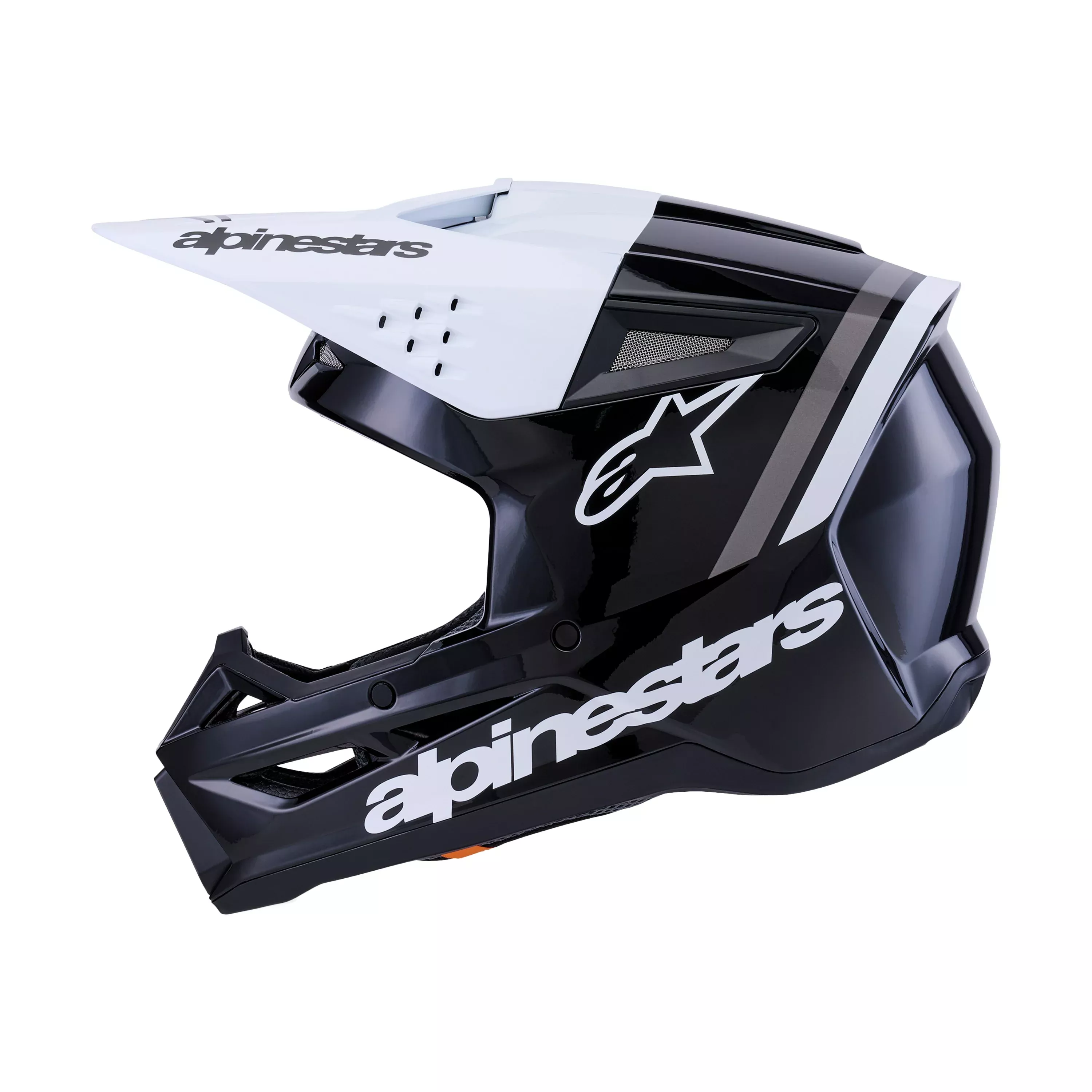 ALPINESTARS SM3 RADIUM HELMET BLK/WHT/GRY GLOSSY MD - 482-00181M