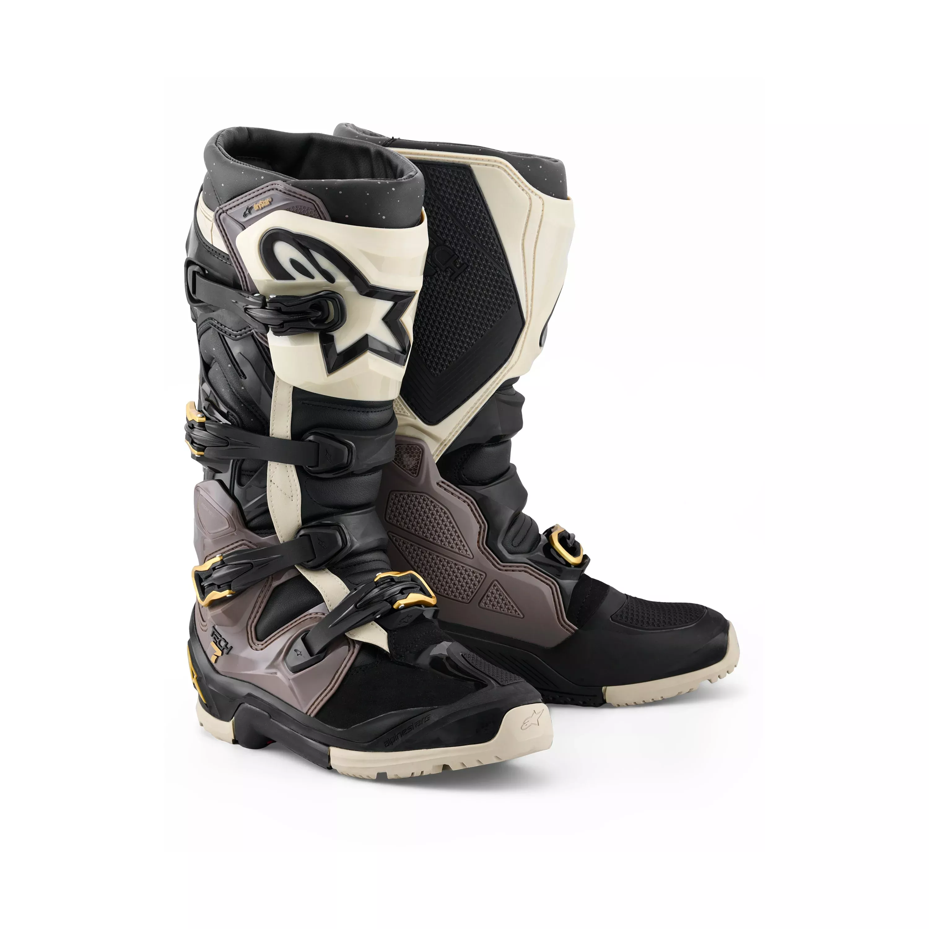 ALPINESTARS TECH 7 ENDURO DRYSTAR BLACK/DARK GRY/GOLD 12 - 482-0017012