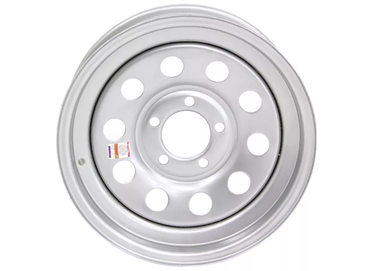 Americana Tire and Wheel 20436 Trailer Wheel Mini Modular 15x5 Silver - 5 x 4.50 Inch Bolt Pattern