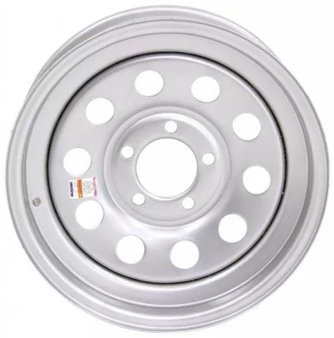Americana Tire And Wheel 20537 Trailer Wheel Mini Modular Star Silver - 5 x 4.50 Inch Bolt Pattern