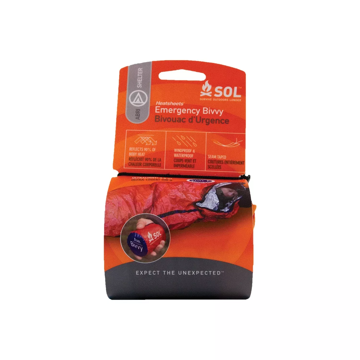 AMK SOL EMERGENCY BIVVY W/ RESCUE WHISTLE - 62-47500