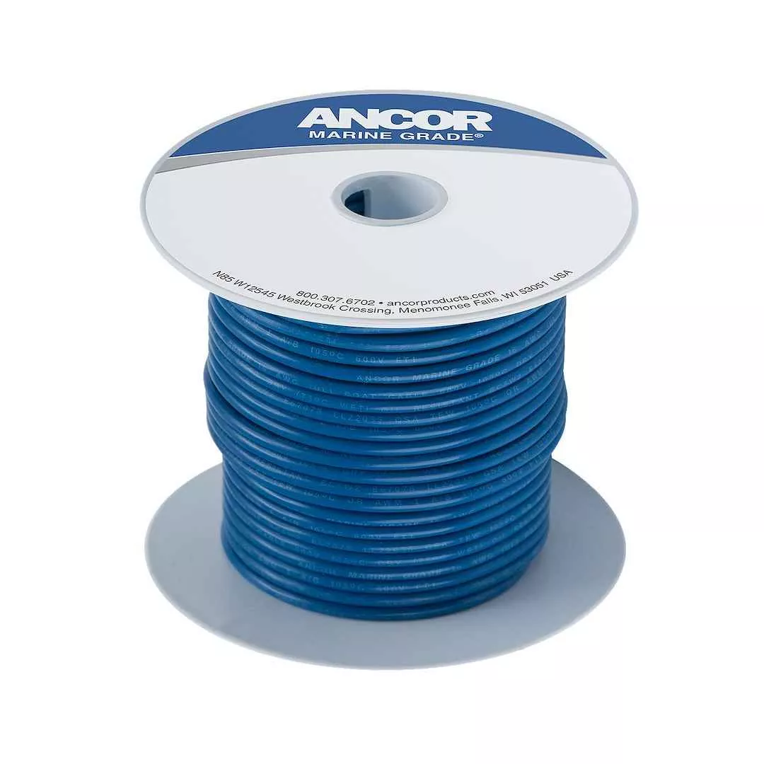 Ancor 102110 Marine Grade Primary Wire - 16 Gauge, Blue, 100 ft