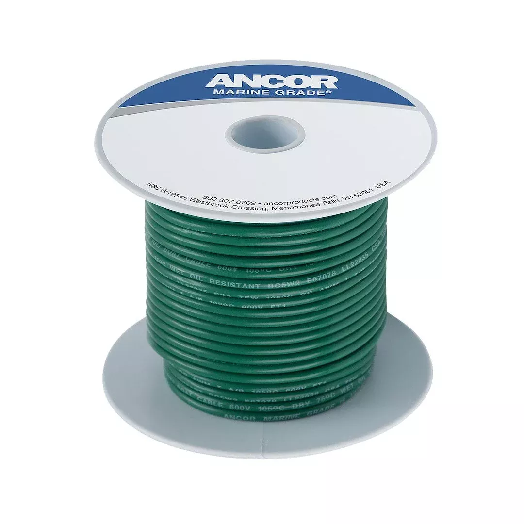Ancor 104310 Marine Grade Primary Wire - 14 Gauge, Green, 100 ft
