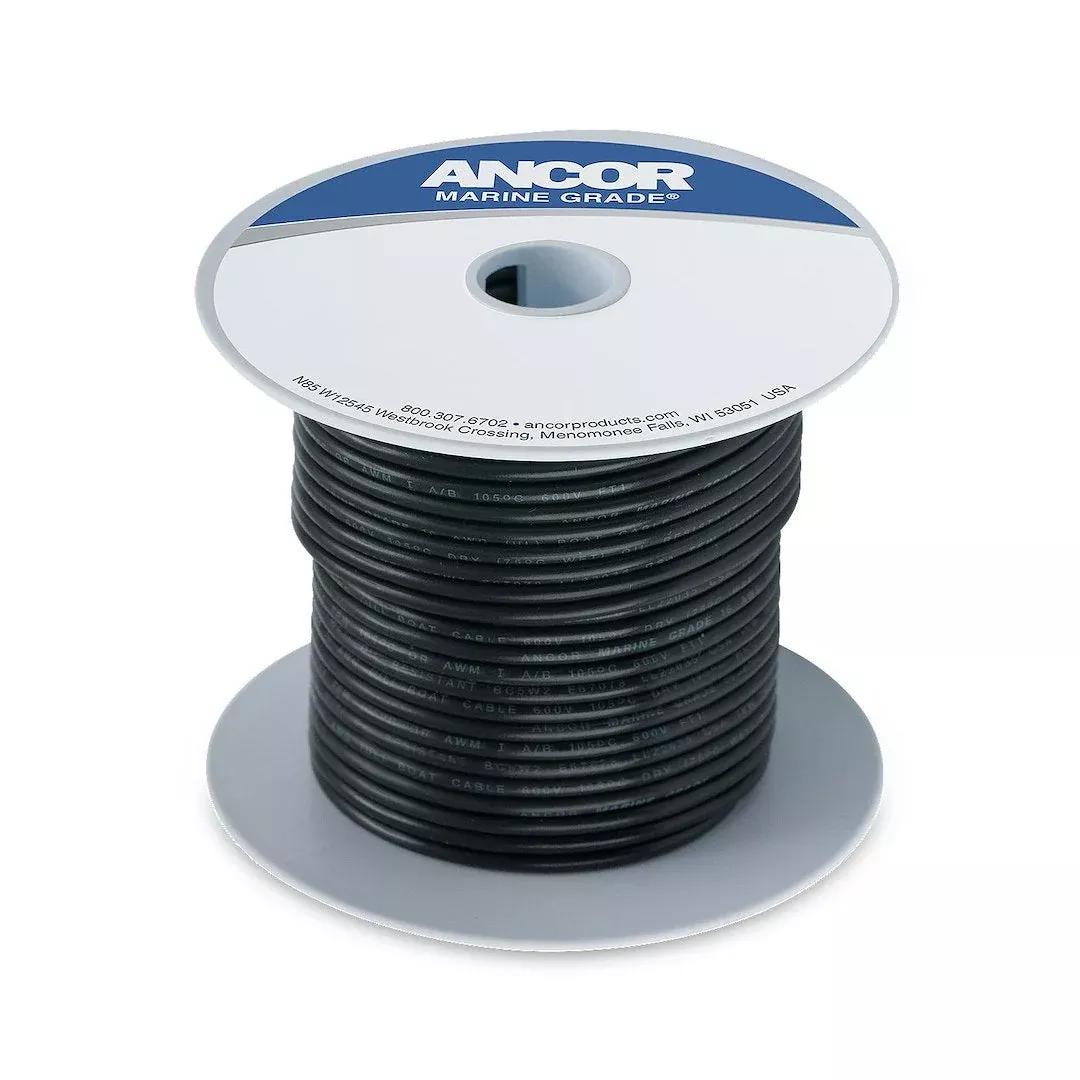 Ancor 106010 Marine Grade Primary Wire - 12 Gauge, Black, 100 ft