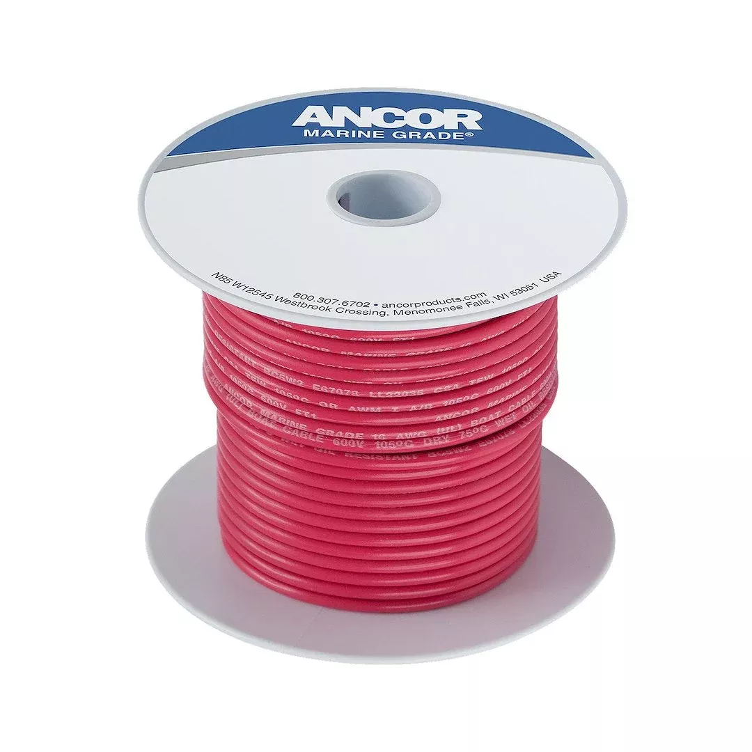 Ancor 112510 Marine Grade Primary Wire - 6 Gauge, Red, 100 ft