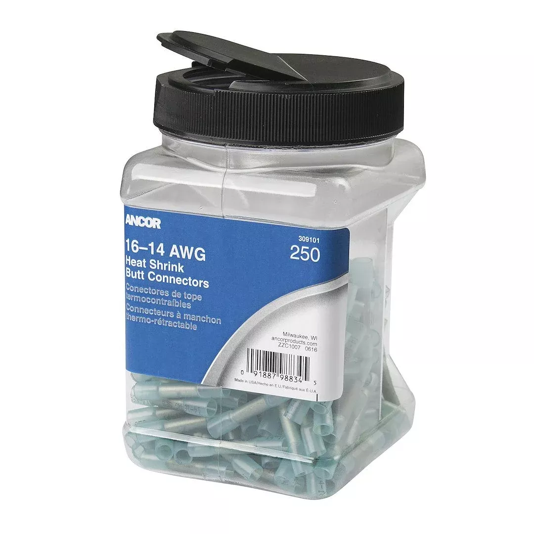 Ancor Heat Shrink Butt Connector - 16-24 Gauge, 250-pack – 309101