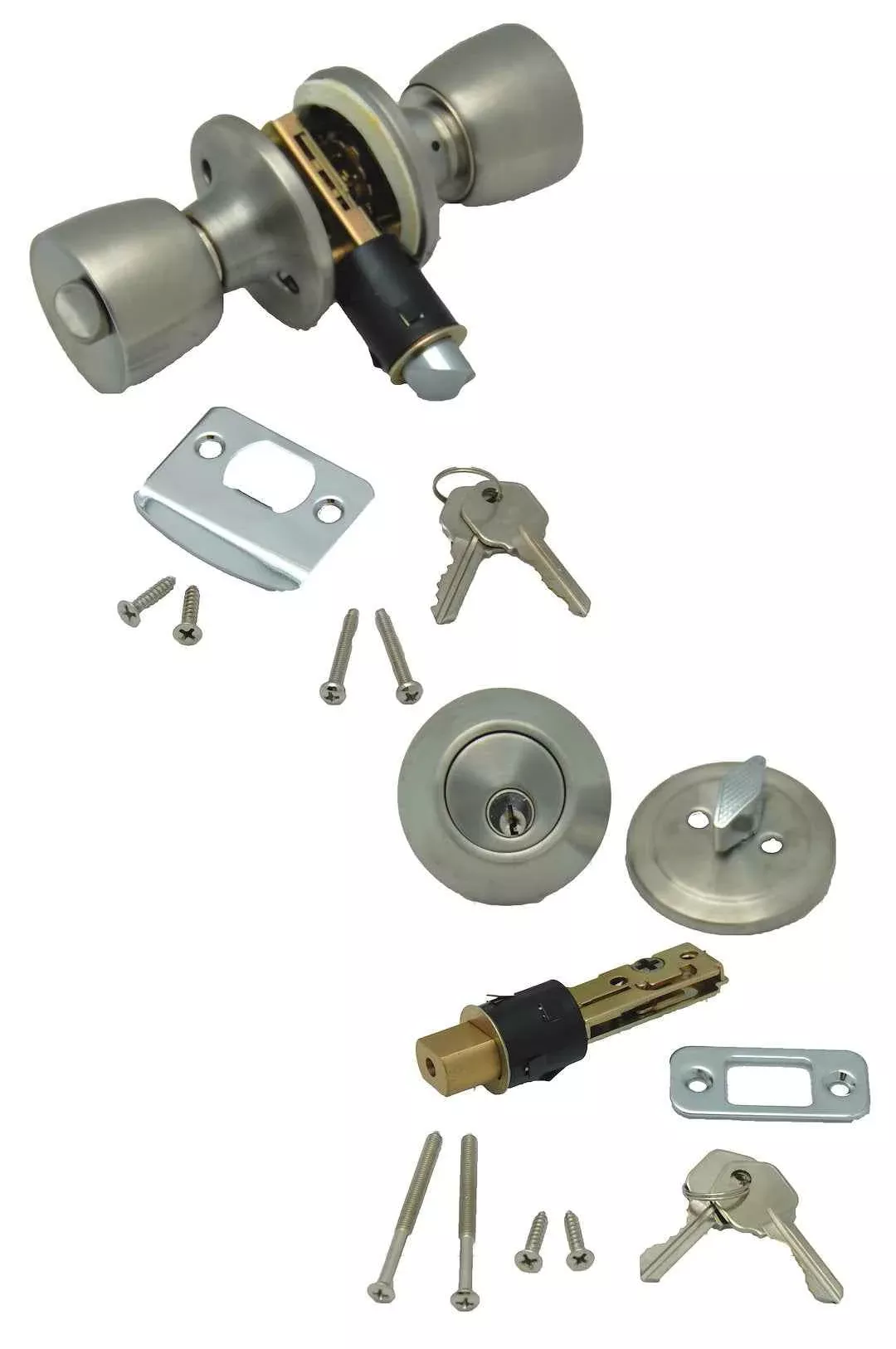 AP Products 013-234-SS Entry Door Lock - Silver - Lever
