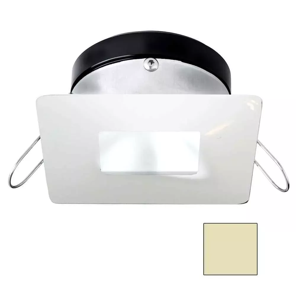Apeiron A1110Z – 4.5W Spring Mount Light – Square/Square – Warm White – White Finish