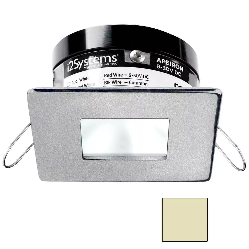 Apeiron PRO A503 – 3W Spring Mount Light – Square/Square – Warm White – Brushed Nickel Finish