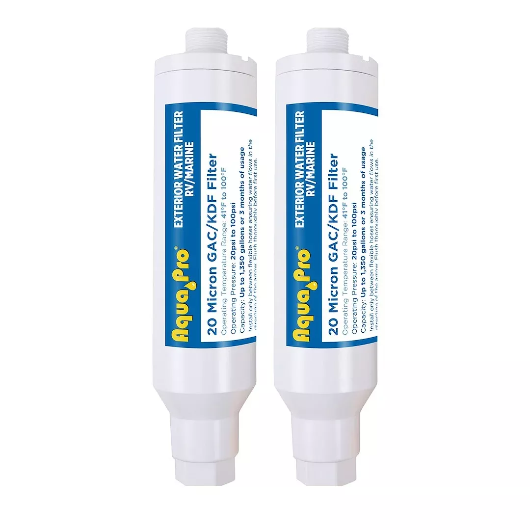 Aqua Pro 21881 Inline Fresh Water Filter - 20 Micron, 2-Pack