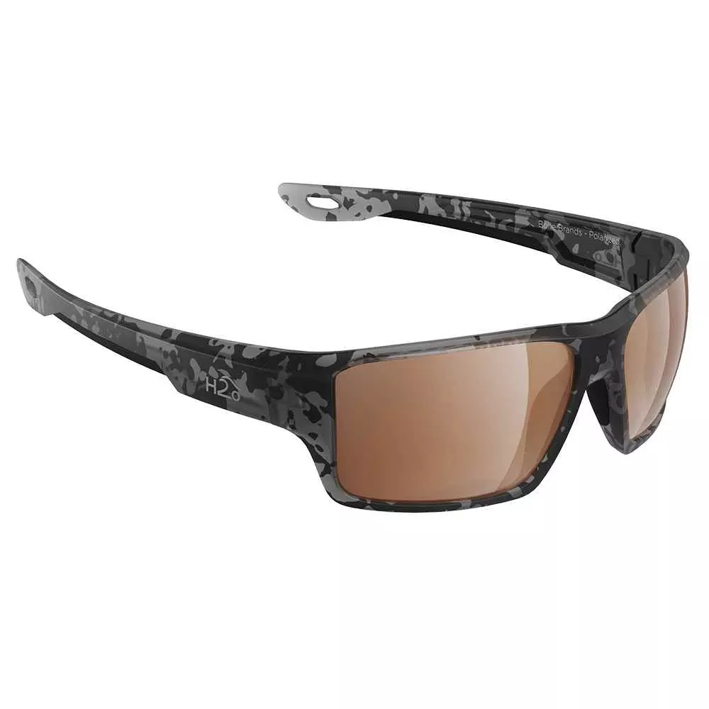 Ashore Sunglasses Matt Tiger Shark, Brown Lens Cat. 3 – AntiSalt Coating w/Floatable Cord