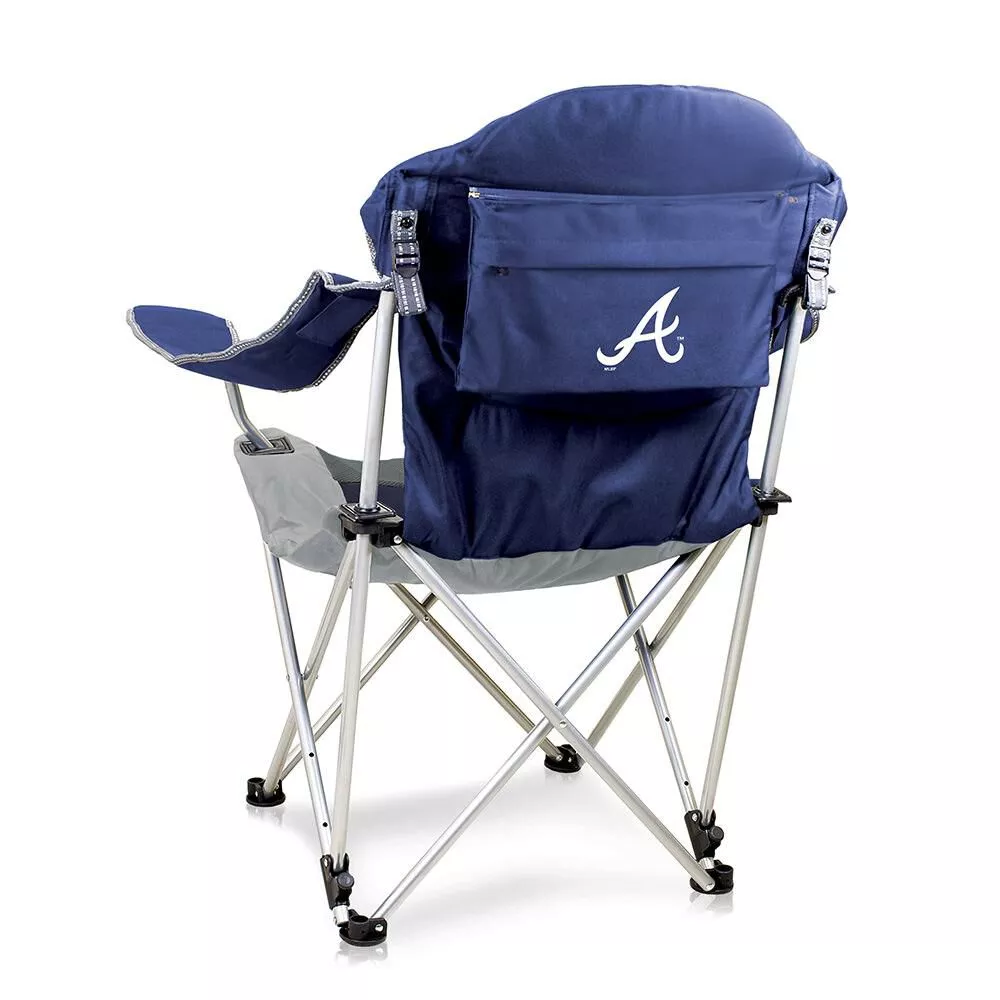 Atlanta Braves Reclining Camp Chair, Navy