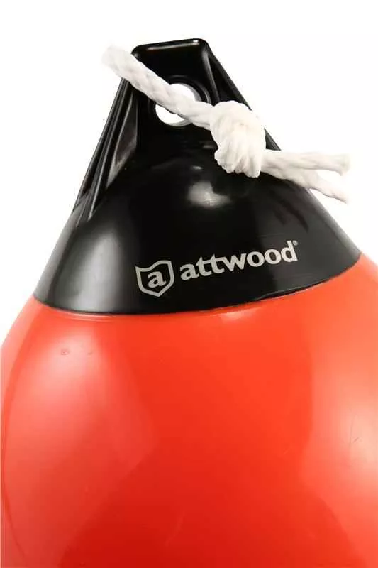 Attwood Marine Mooring Buoy - 9 in, Black/Red – 9350-4