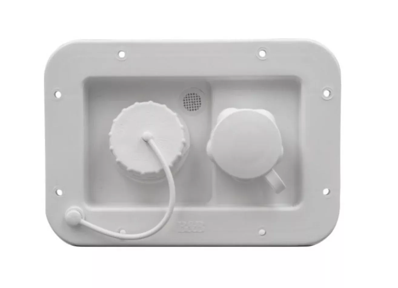 B&B MOLDERS 94222 - WHITE GRAVITY CITY WATER HATCH 5-5/16" H X 7-9/16" W & 1/2" MPT PLASTIC CHECK VALVE