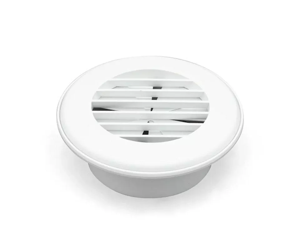 B&B Molders 94267 Heating/ Cooling Register 4' W/Damper, Polar White