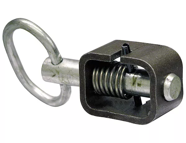 B2598H - 5/8 Inch Weld-On Spring Latch Assembly-Plain Tube - 2.53 x 4.68 Inch