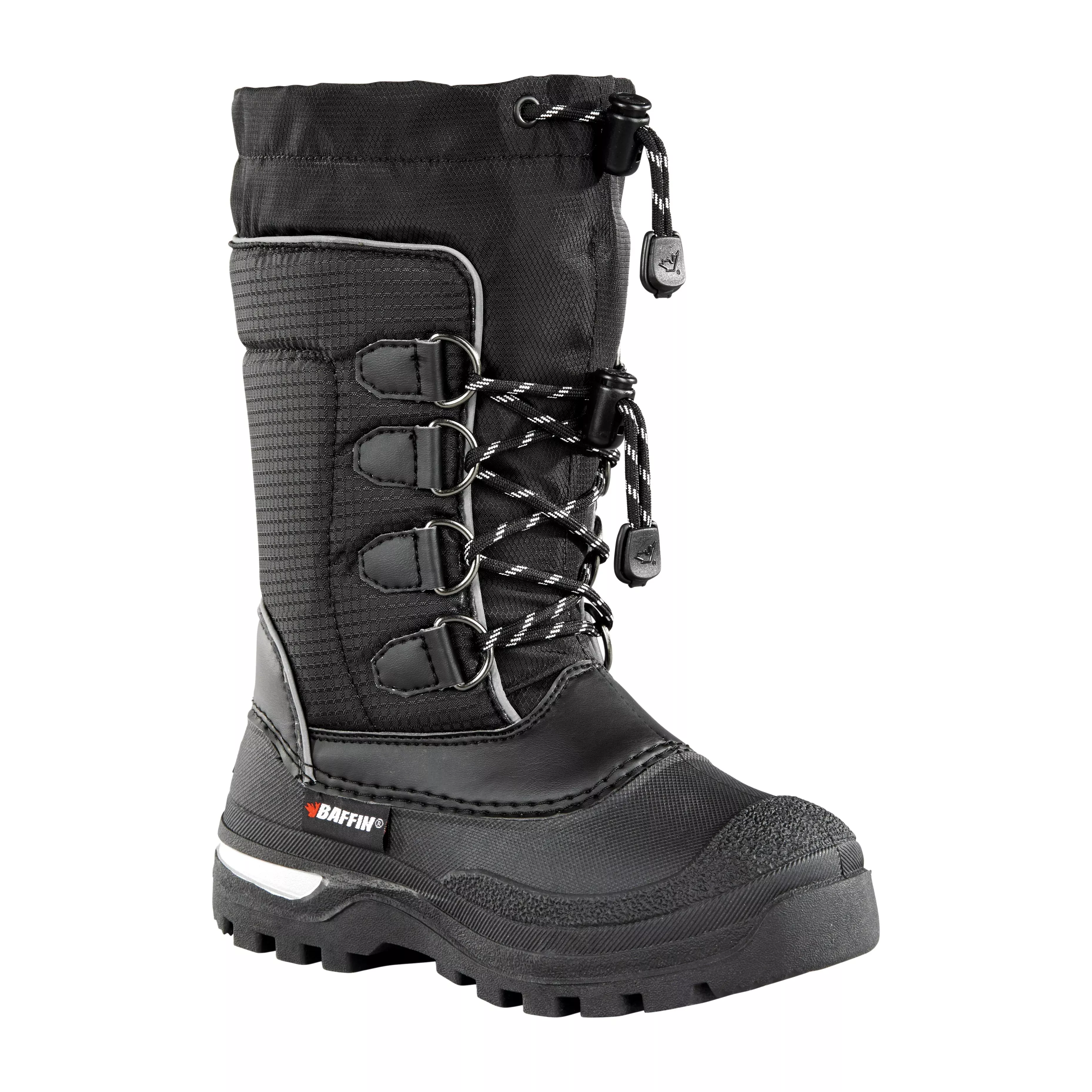 BAFFIN JUNIOR PINETREE BOOTS BLACK SZ 03 - 11-76003