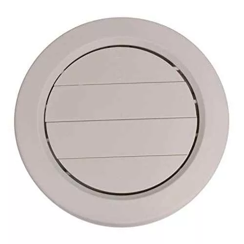 Beige Rotating Heat and A/C Register with Damper (5" ID, 7/8" Collar)