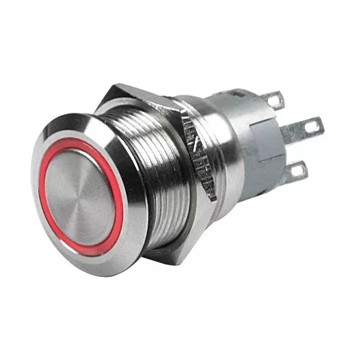 BEP 0511000101 5A Stainless Push Button Switch