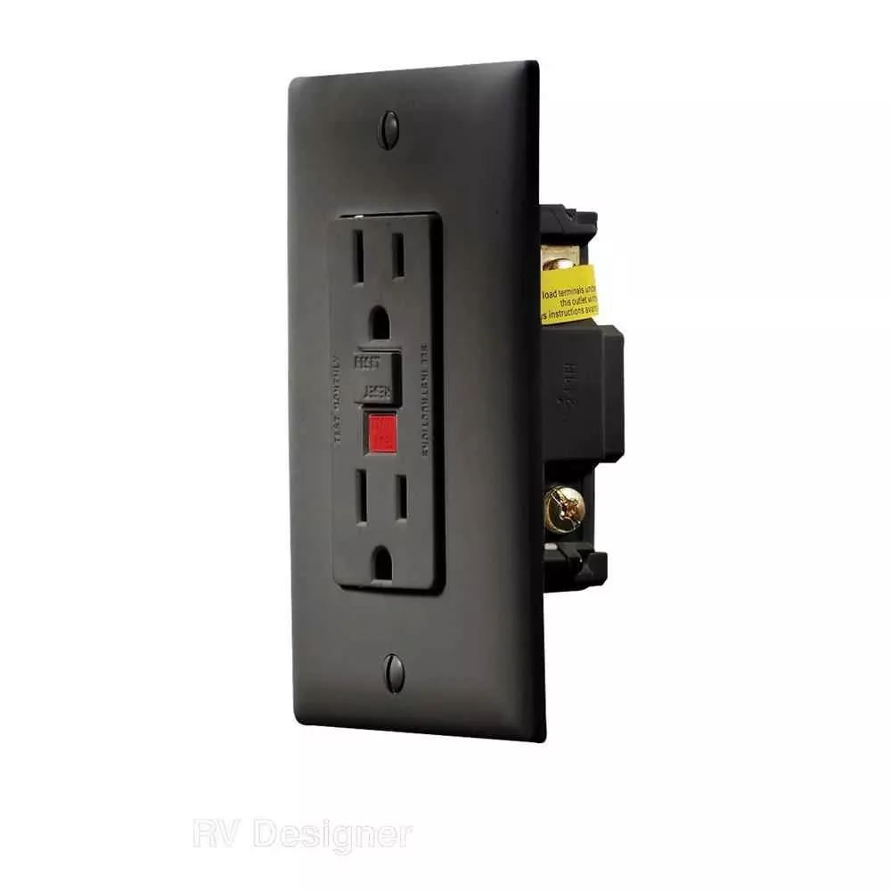 Black Dual GFCI Outlet