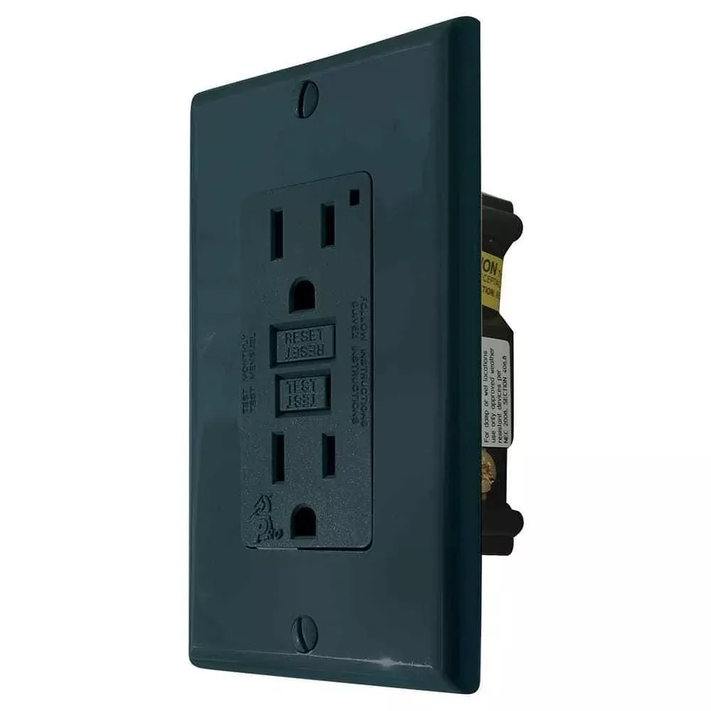 BLACK GFI RECEPTACLE