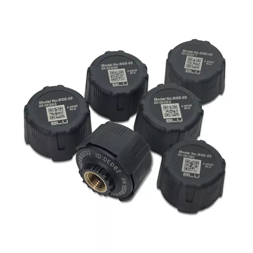 BLU Tire Pressure & Temperature Monitoring System, External 1-100psi, Set of 6