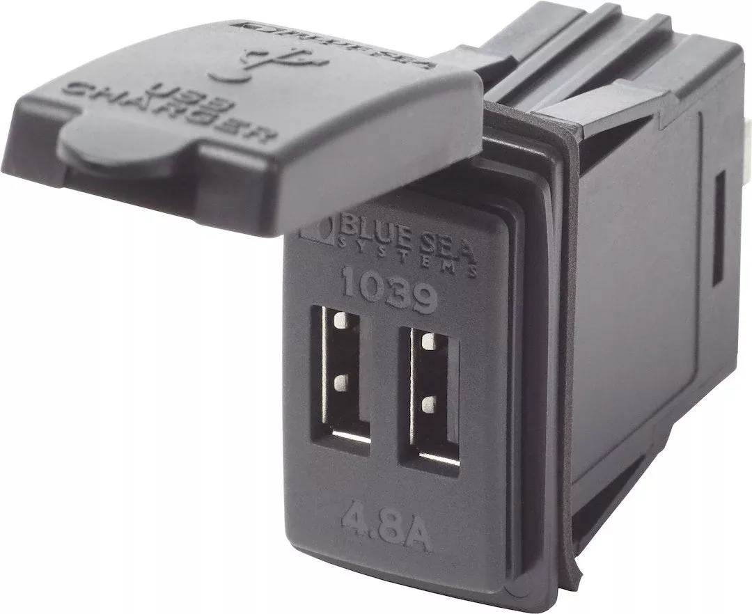 Blue Sea 1039-BSS Dual USB Outlet - 5V, 4.8A