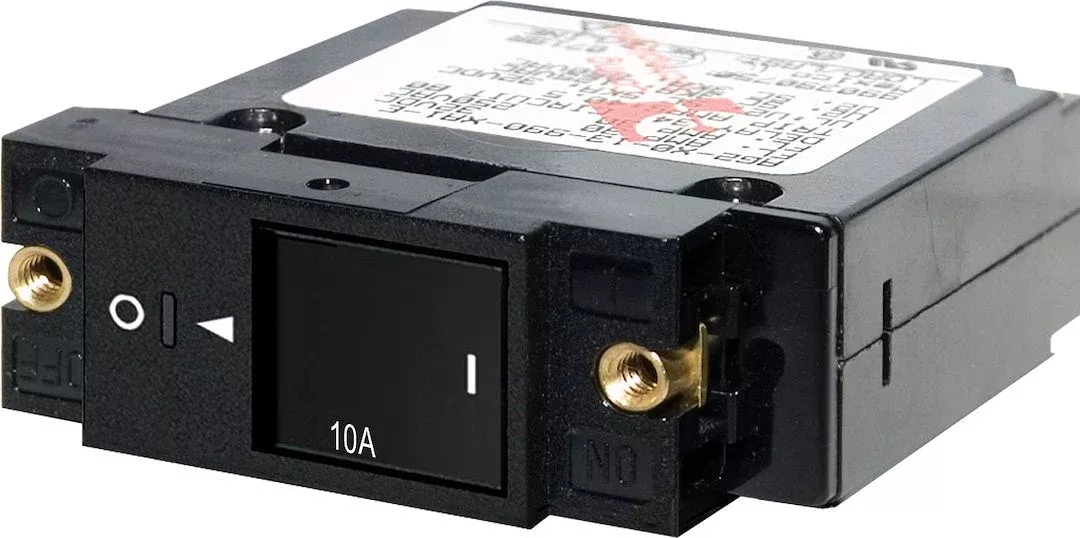 Blue Sea 10A Hydraulic-Magnetic Circuit Breaker, 1-Pole – 7427-BSS
