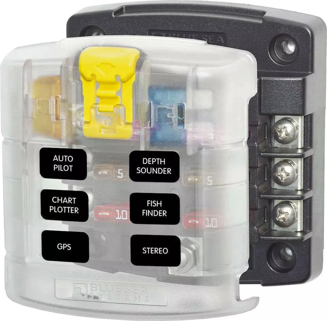 Blue Sea 5028-BSS 6-Circuit ATO/ATC Fuse Block