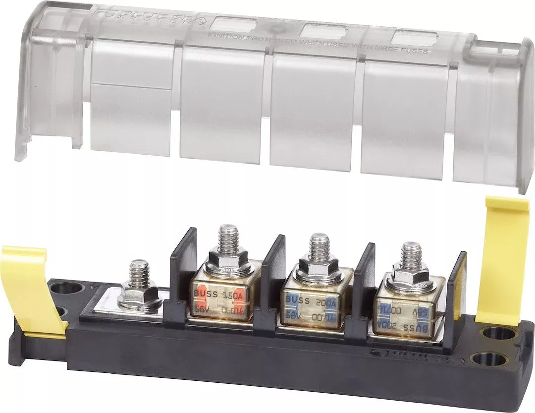 Blue Sea 5196-BSS Three MRBF Terminal Fuse Block