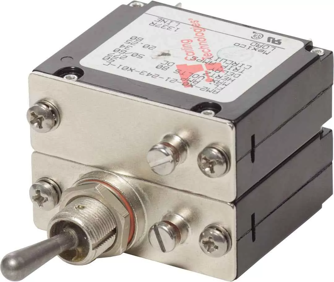 Blue Sea 7317-BSS 50A Hydraulic-Magnetic Circuit Breaker, 2-Pole
