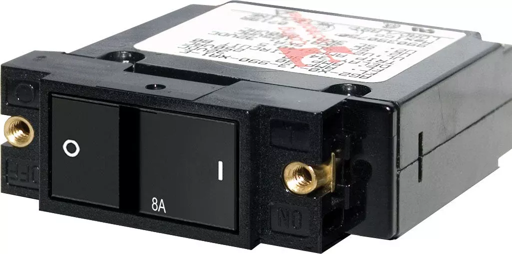 Blue Sea 7401-BSS 8A Hydraulic-Magnetic Circuit Breaker, 1-Pole