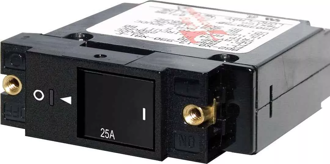 Blue Sea 7430-BSS 25A Hydraulic-Magnetic Circuit Breaker, 1-Pole