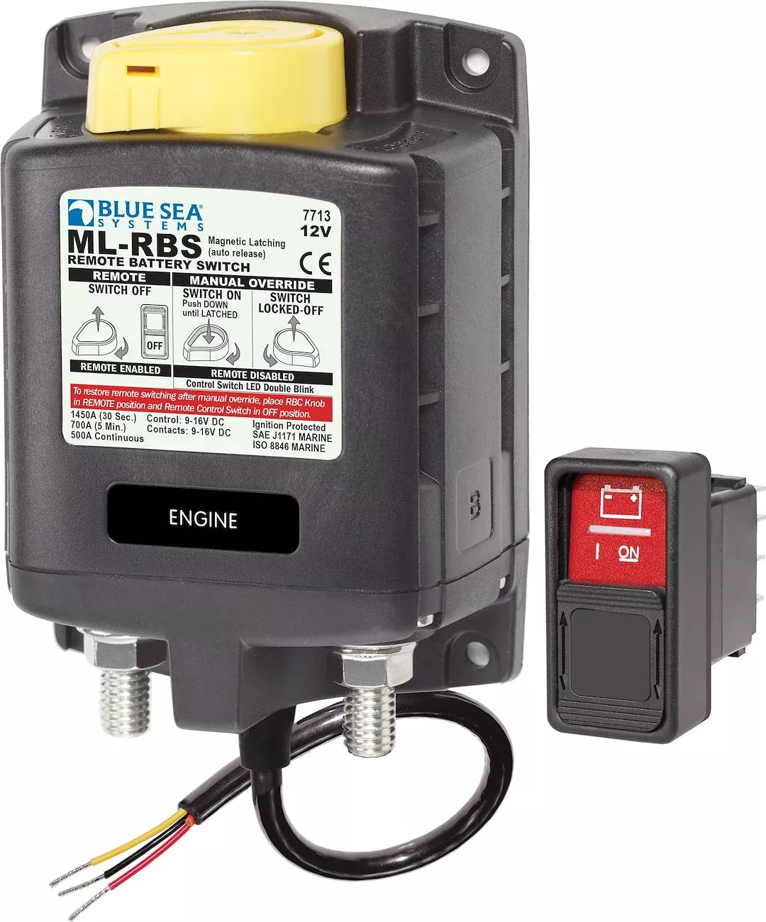 Blue Sea 7713-BSS ML-RBS Auto-Release Battery Switch - 12V 500A