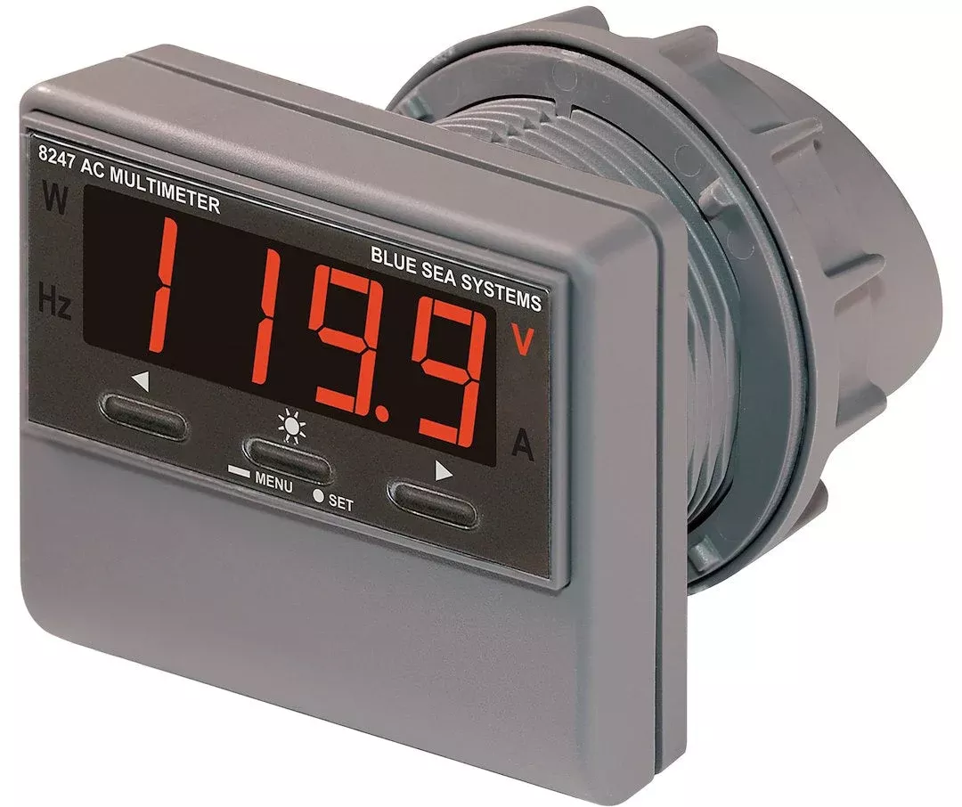Blue Sea 8247-BSS AC Digital Multi-Function Meter with Alarm