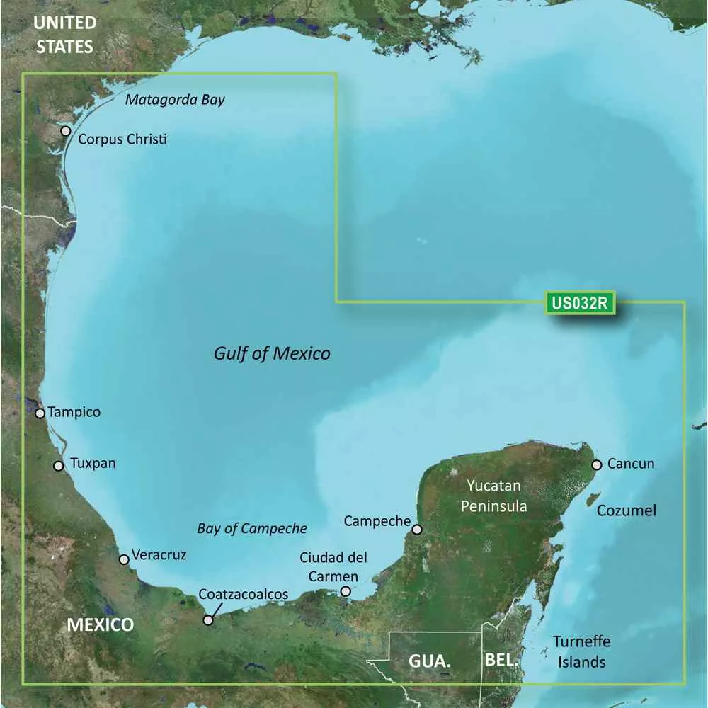 BlueChart g3 Vision HD – VUS032R – Southern Gulf of Mexico – microSD /SD
