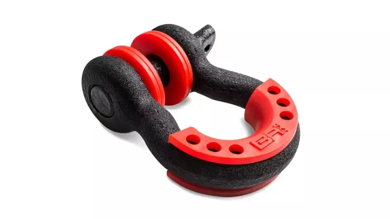 Body Armor 4×4 3/4in Black D-Ring with Red Isolators Single – 3203