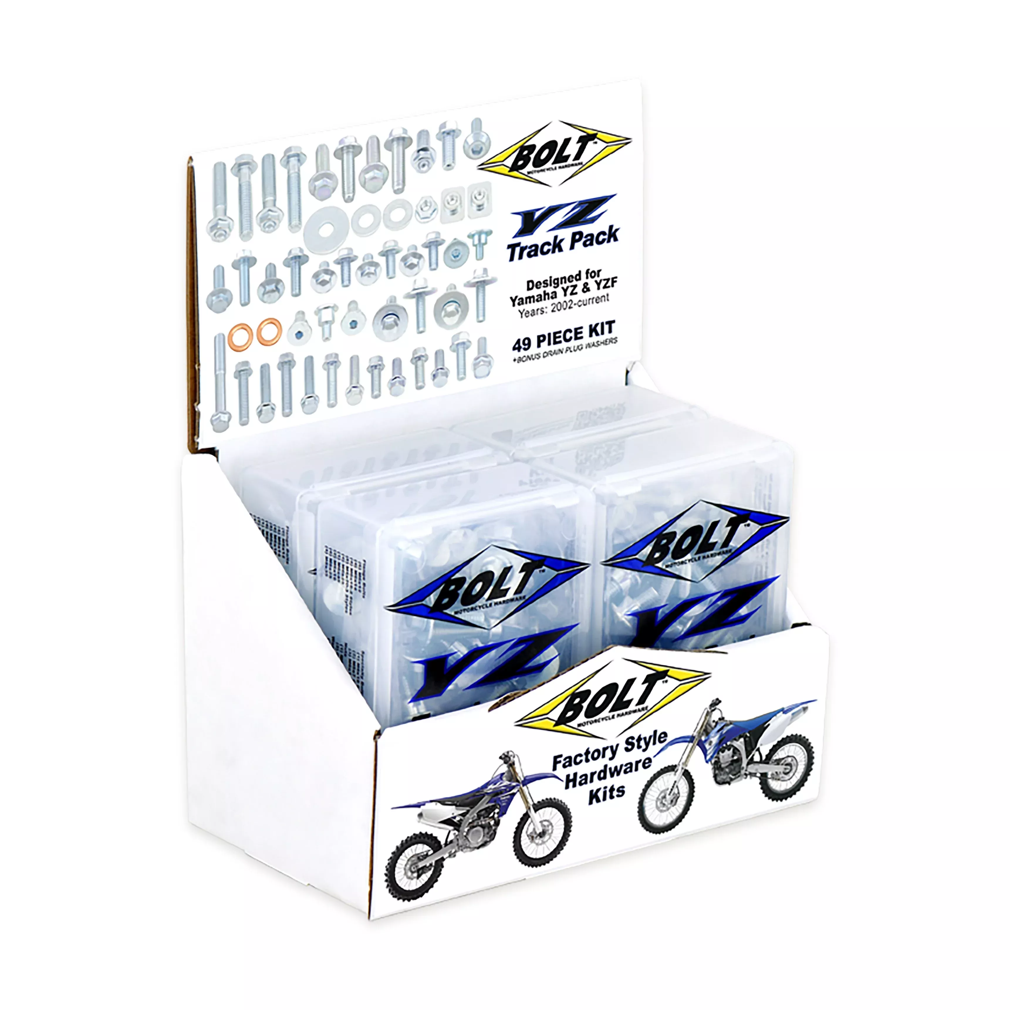 BOLT YZ TRACK PACK 6/PK DISPLAY - 020-00116D