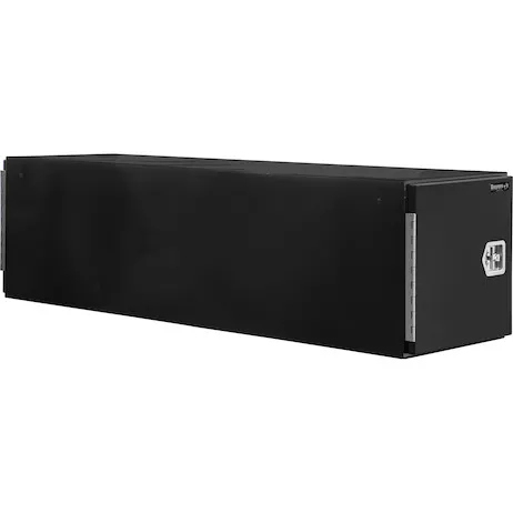 BP242496B - 24x24x96 Inch Black Steel Straight Side Tunnel Truck Tool Box with Shelf